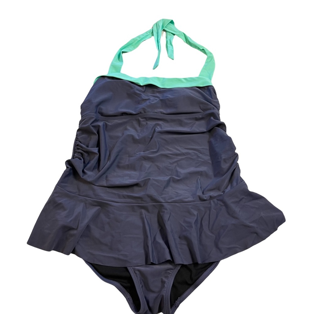 Beach Native Size large swim dress bathing suit halter top